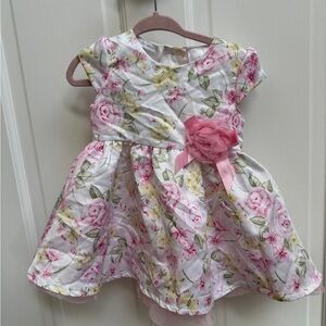 NWOT Max & Molly 9M White & Pink Floral Formal Girls Dress